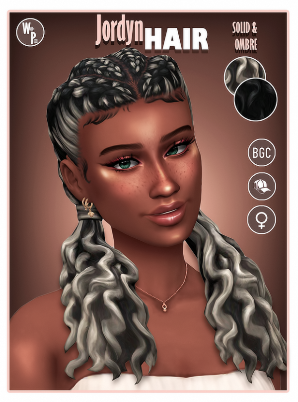 Maxis Match JORDYN HAIR pixel by simsfinds - The Sims 4 Custom Content