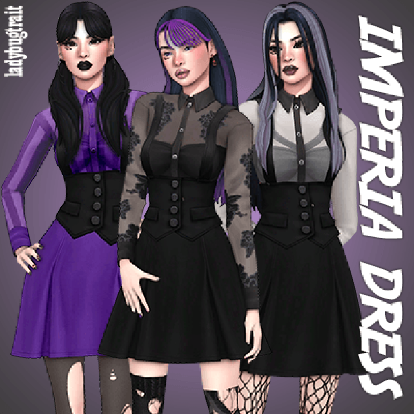 Maxis Match Imperia dress by ladybugtrait - The Sims 4 Custom Content