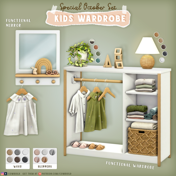 Alpha Kids Wardrobe by cowbuild - The Sims 4 Custom Content