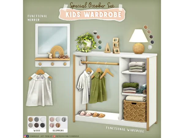 Alpha Kids Wardrobe by Cowbuild - The Sims 4 Custom Content