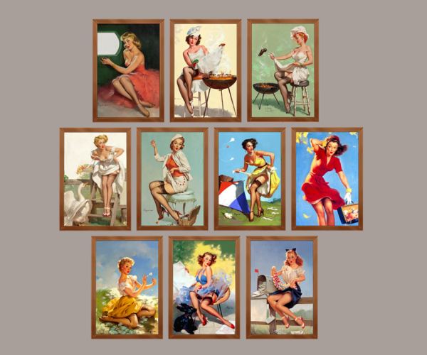 Alpha TKH PINUP Girl Collection portatil by simsfinds - The Sims 4 Custom Content