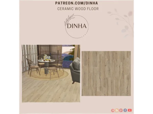 Alpha Ceramic Wood Floor - The Sims 4 Custom Content