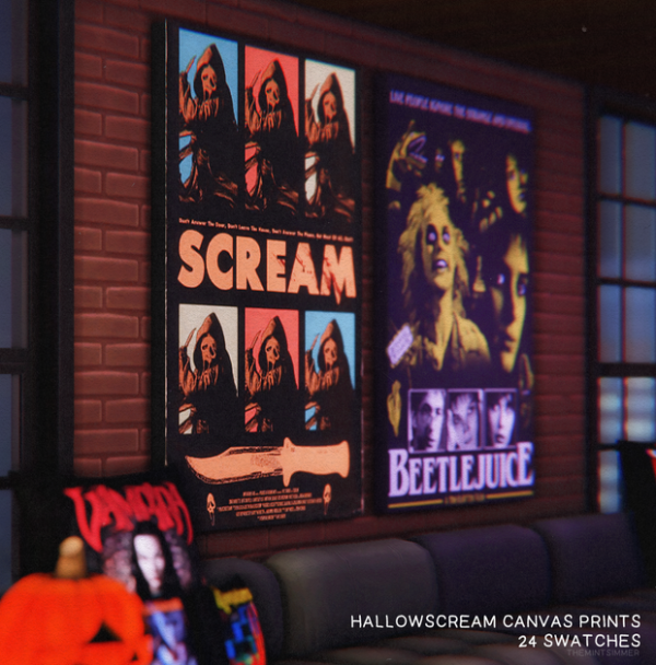 Alpha HALLOWSCREAM canvas recolors by simsfinds - The Sims 4 Custom Content