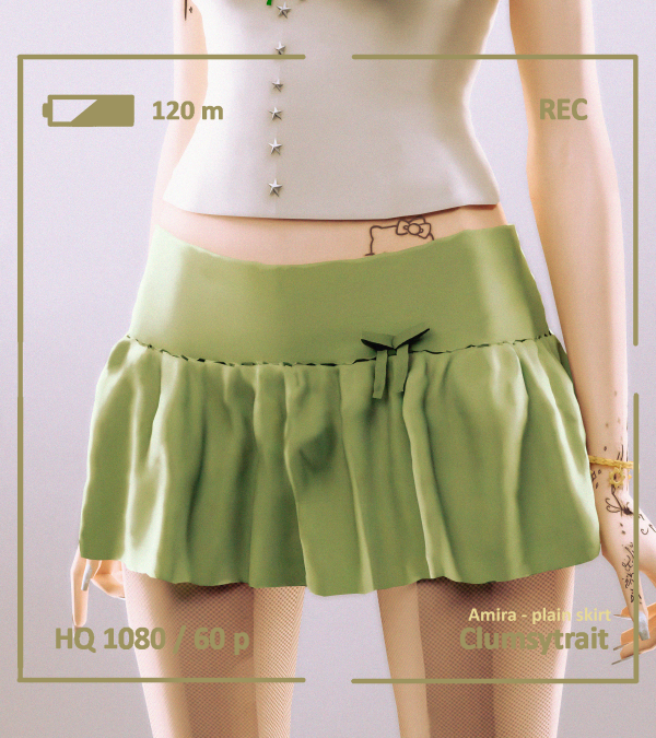 Mix Amira plain and jeans mini skirt by simsfinds - The Sims 4 Custom Content