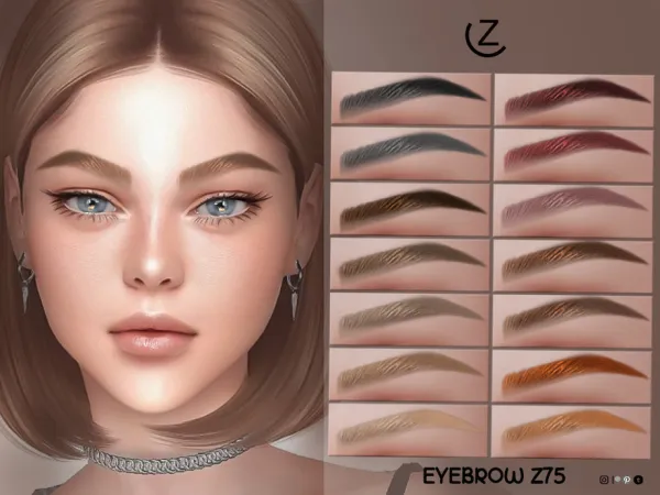 Alpha ZENX EYEBROW Z75 - The Sims 4 Custom Content