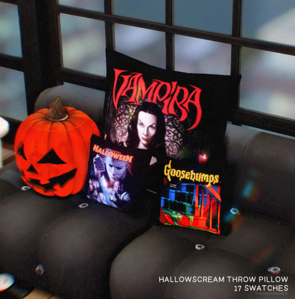 Alpha HALLOWSCREAM 2K24 pillow recolor by simsfinds - The Sims 4 Custom Content