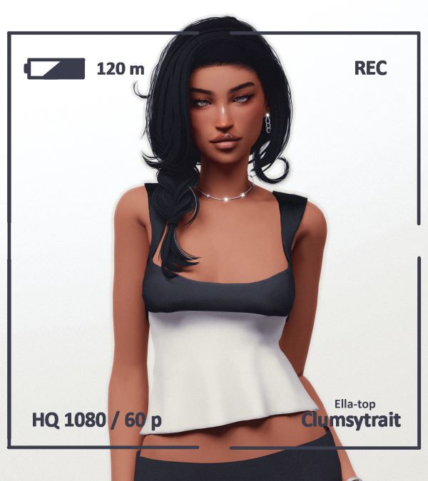 Mix Ella back tied top by simsfinds - The Sims 4 Custom Content