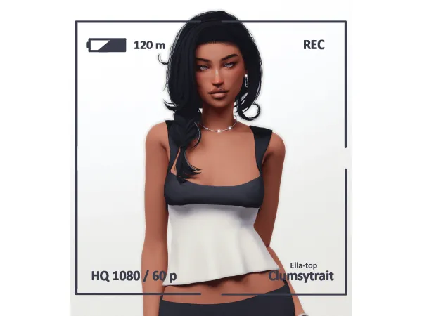 Mix Ella back tied top by tauve - The Sims 4 Custom Content