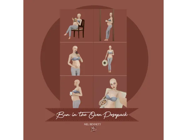 Mix Bun in the Oven Posepack - The Sims 4 Custom Content