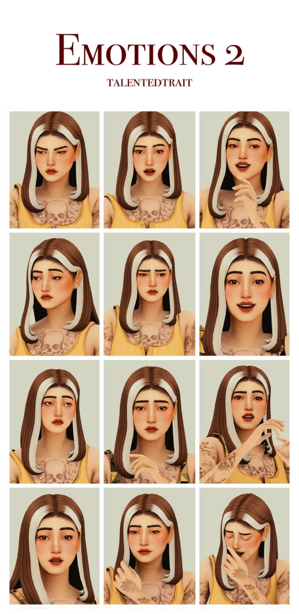 Mix [TT] Emotions 2 by simsfinds - The Sims 4 Custom Content