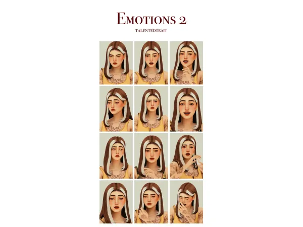 Mix [TT] Emotions 2 by talentedtrait - The Sims 4 Custom Content