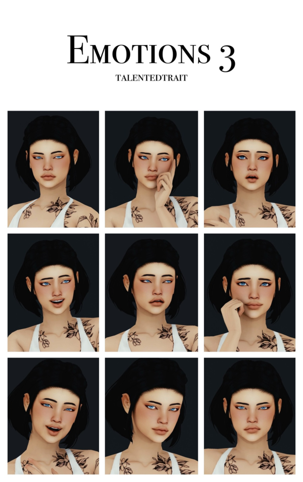 Mix [TT] Emotions 3 by simsfinds - The Sims 4 Custom Content