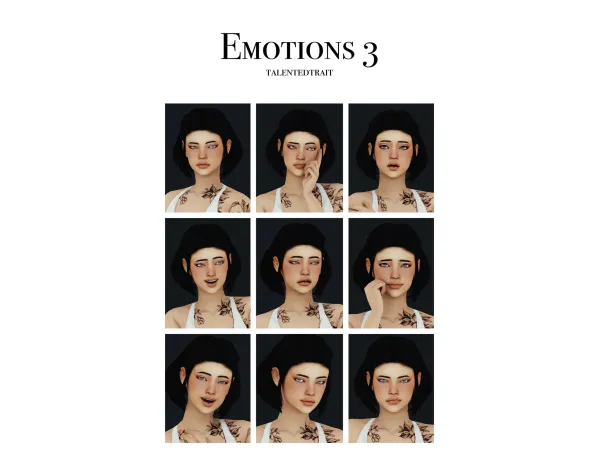 Mix [TT] Emotions 3 by talentedtrait - The Sims 4 Custom Content