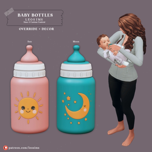Mix Baby Bottle Override Decor by leosims4cc - The Sims 4 Custom Content