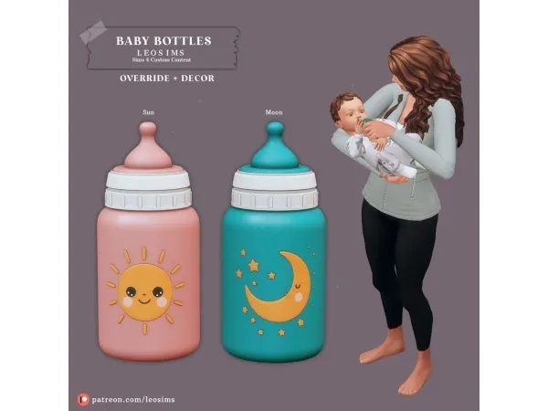 Mix Baby Bottle Override Decor - The Sims 4 Custom Content