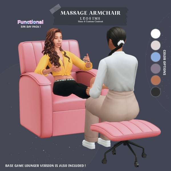 Mix Massage Armchair by leosims4cc - The Sims 4 Custom Content
