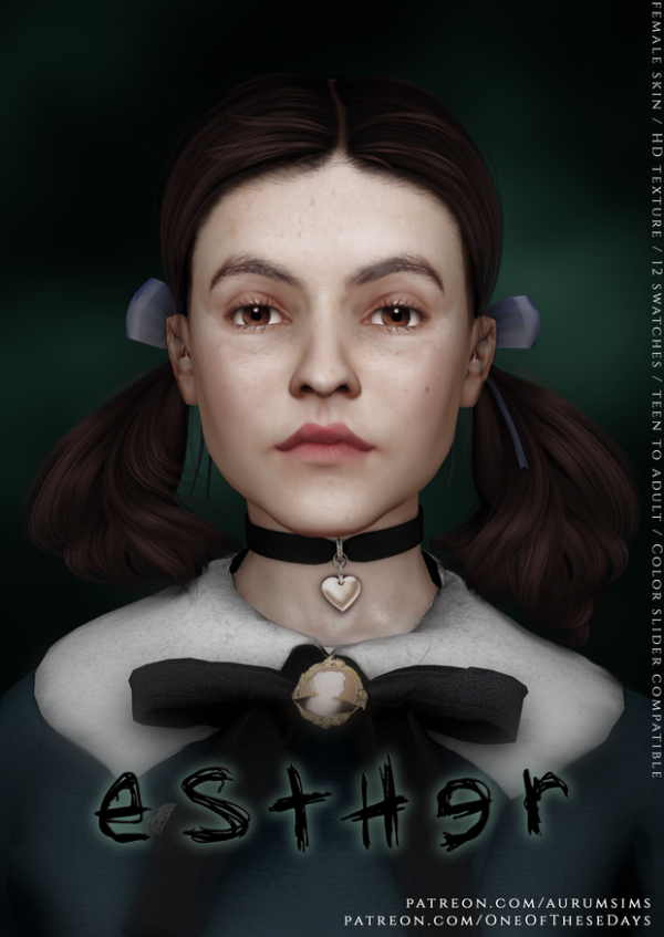 Alpha Esther GIFT SKIN TRAY FILES (COLLAB WITH AURUM) by oneofthesedays - The Sims 4 Custom Content