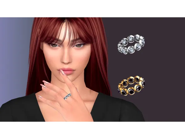Round Bezel Crystals Ring by NataliS