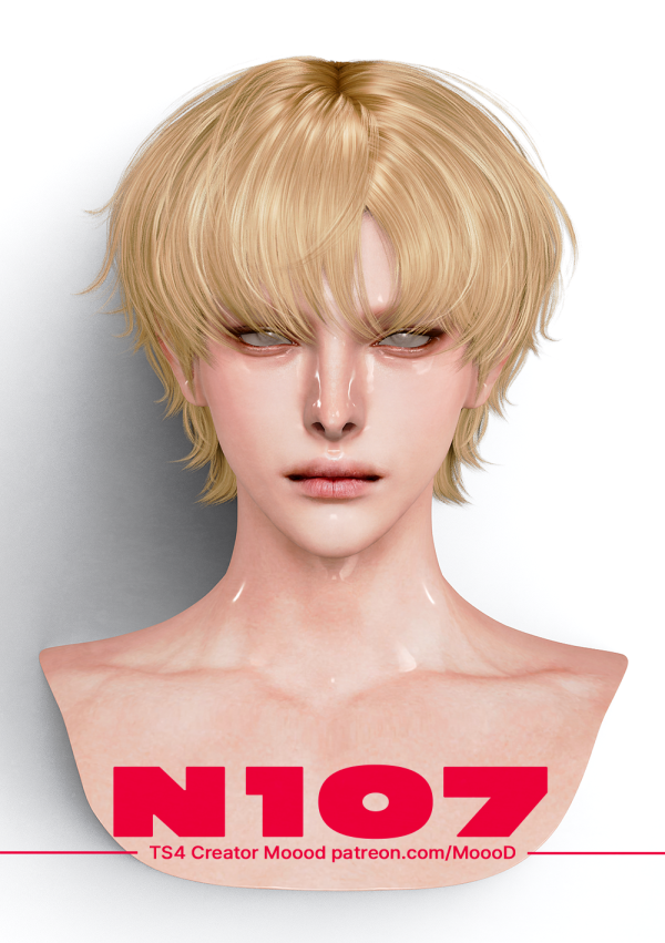 Alpha MoooD Hair N107 by simsfinds - The Sims 4 Custom Content