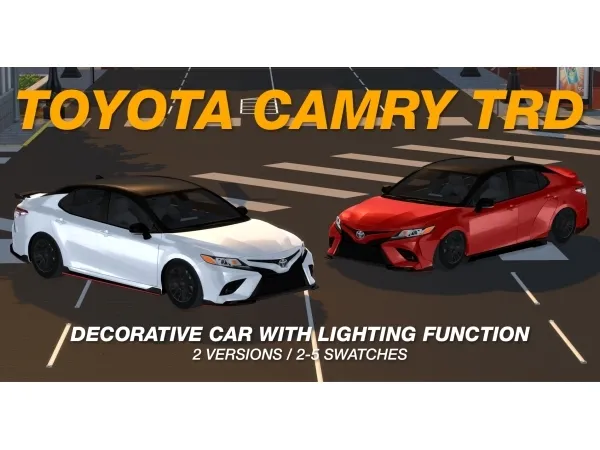 Alpha Tyler Winston Cars 2023 Toyota Camry TRD - The Sims 4 Custom Content