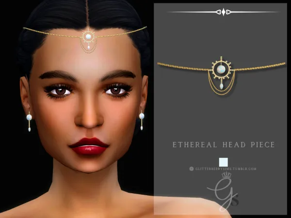 Alpha Ethereal Head Piece by Glitterberry Sims - The Sims 4 Custom Content