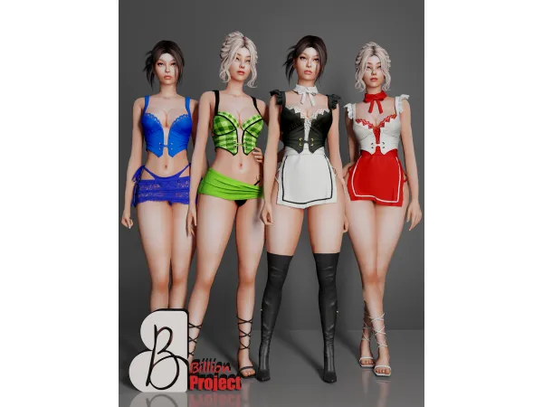 Alpha BillionProject Haruka Maid Cosplay - The Sims 4 Custom Content