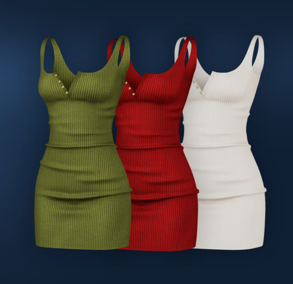 Alpha Kaitlyn Dress by modcollective - The Sims 4 Custom Content