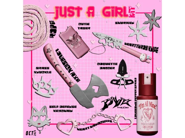 Alpha JUST A GIRL kit - The Sims 4 Custom Content