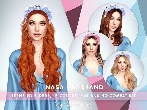 Alpha SONYASIMS NASA HEADBAND by SonyaSims - The Sims 4 Custom Content