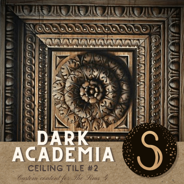 Alpha Dark Academia Ceiling tile 2 by simsfinds - The Sims 4 Custom Content
