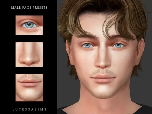 Alpha Male Face Presets - The Sims 4 Custom Content