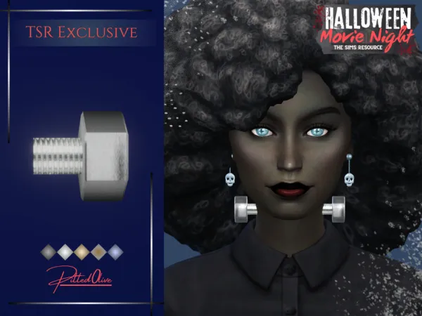 Alpha Frankie Neck Bolts by pitted0live - The Sims 4 Custom Content