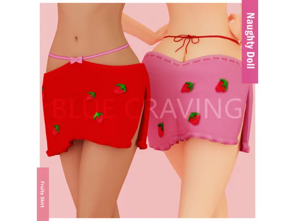 Mix Blue Craving Fruity Skirt - The Sims 4 Custom Content