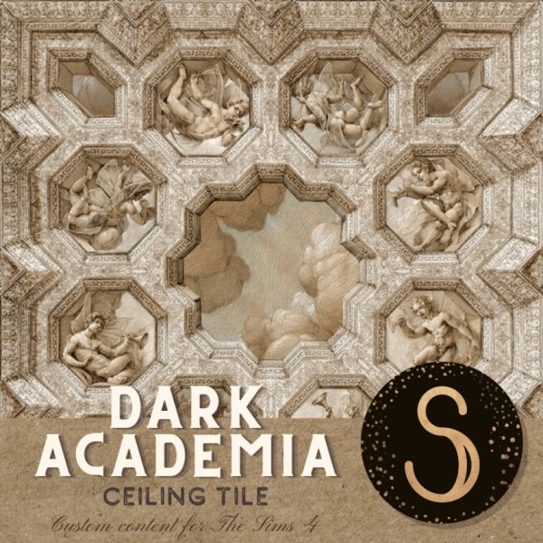 Alpha Dark Academia 2024 Ceiling tile by simsfinds - The Sims 4 Custom Content