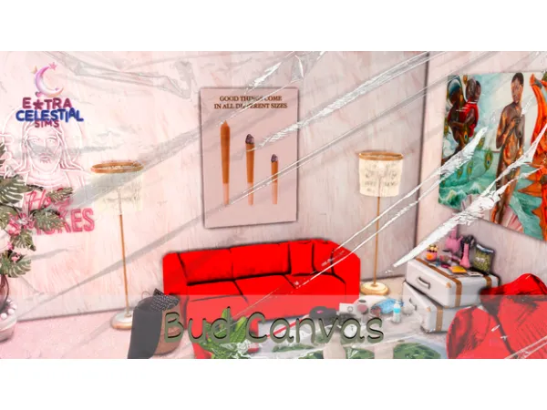 Mix Bud Canvas by Extra Celestial Sims - The Sims 4 Custom Content