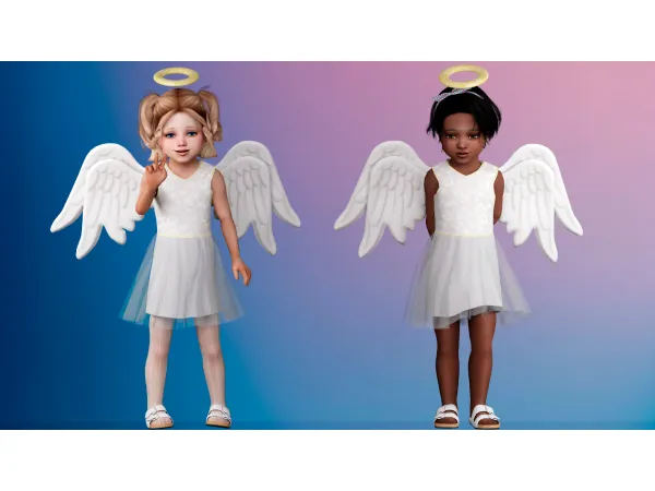 Alpha Halloween Emiko Angelic Attire by Garfiel - The Sims 4 Custom Content