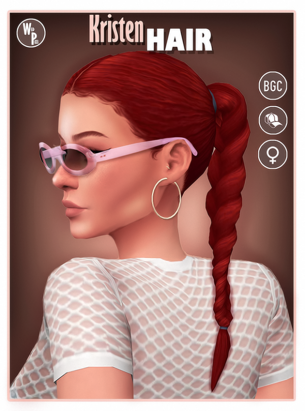 Maxis Match KRISTEN HAIR by simsfinds - The Sims 4 Custom Content