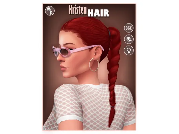 Maxis Match KRISTEN HAIR by Wildpixel - The Sims 4 Custom Content