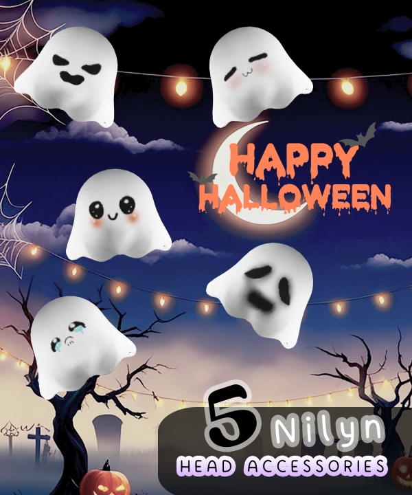 Alpha NILYN HAPPY HALLOWEEN 2024 HEAD ACCESSORIESHEAD ACC by nilynsims - The Sims 4 Custom Content