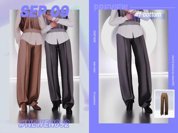 Alpha Semi Wide Fit Slacks by new_en092 - The Sims 4 Custom Content