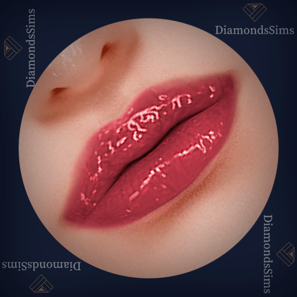 Alpha Pomegranate lipgloss 83 by simsfinds - The Sims 4 Custom Content