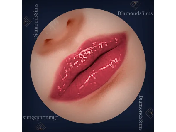 Alpha Pomegranate lipgloss 83 by diamondssims - The Sims 4 Custom Content