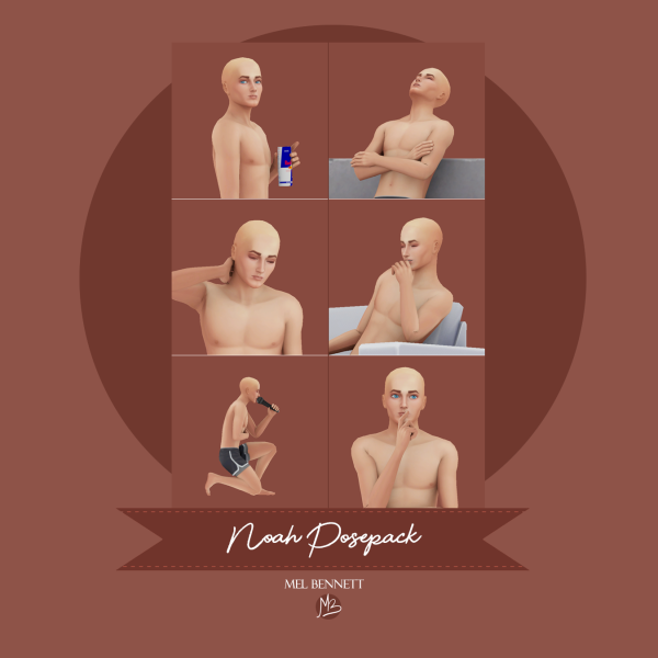 Mix Noah Posepack by melbennett - The Sims 4 Custom Content
