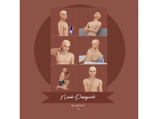 Mix Noah Posepack - The Sims 4 Custom Content