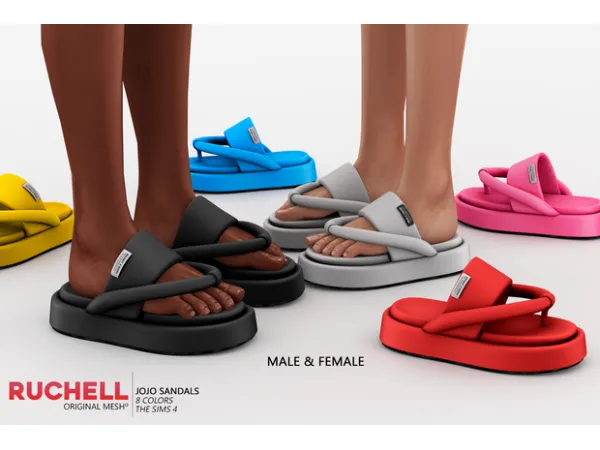 Alpha jojo sandals - The Sims 4 Custom Content