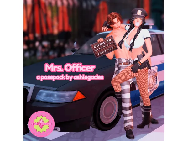 Mix Mrs Officer Posepack - The Sims 4 Custom Content