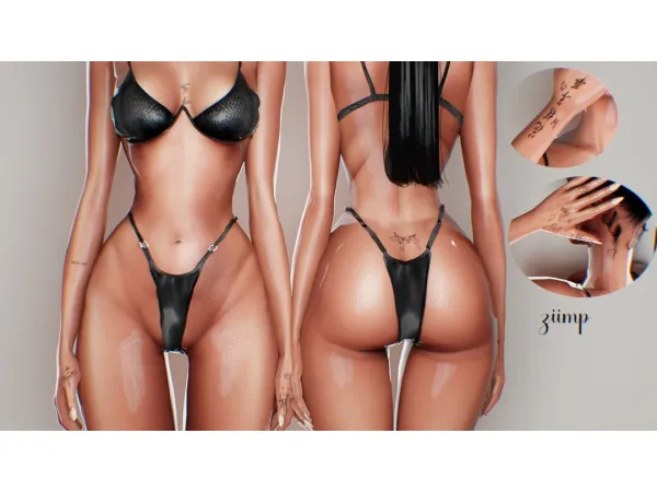 Mix simple cute tattoo by ziimp - The Sims 4 Custom Content