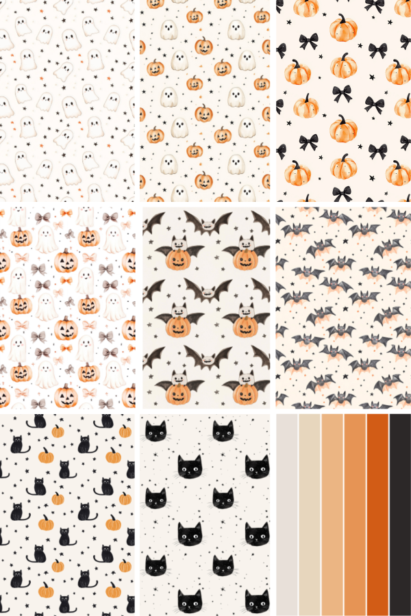 Alpha SPOOKY COLLECTION 8 wallpaper prints by simsfinds - The Sims 4 Custom Content