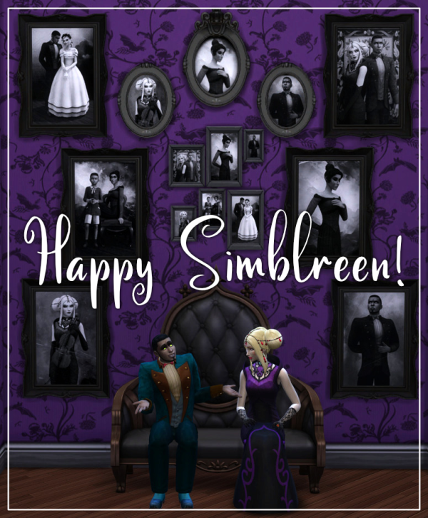 Maxis Match simblreen 2024 gift 1 portraits of the devampiros lights by simsfinds - The Sims 4 Custom Content