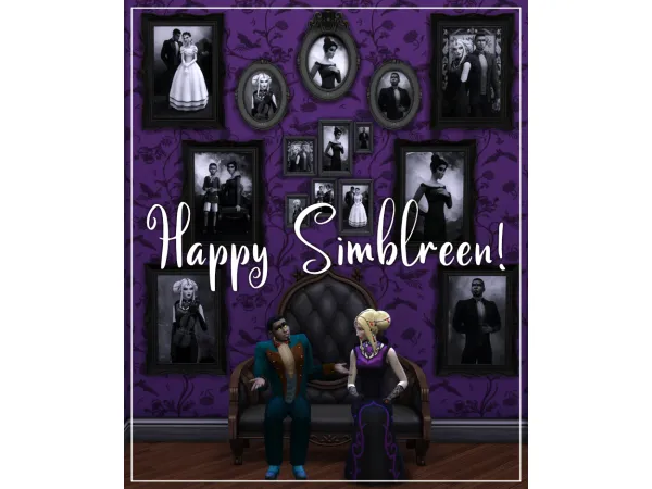 Maxis Match simblreen 2024 gift 1 portraits of the devampiros lights by dead - The Sims 4 Custom Content